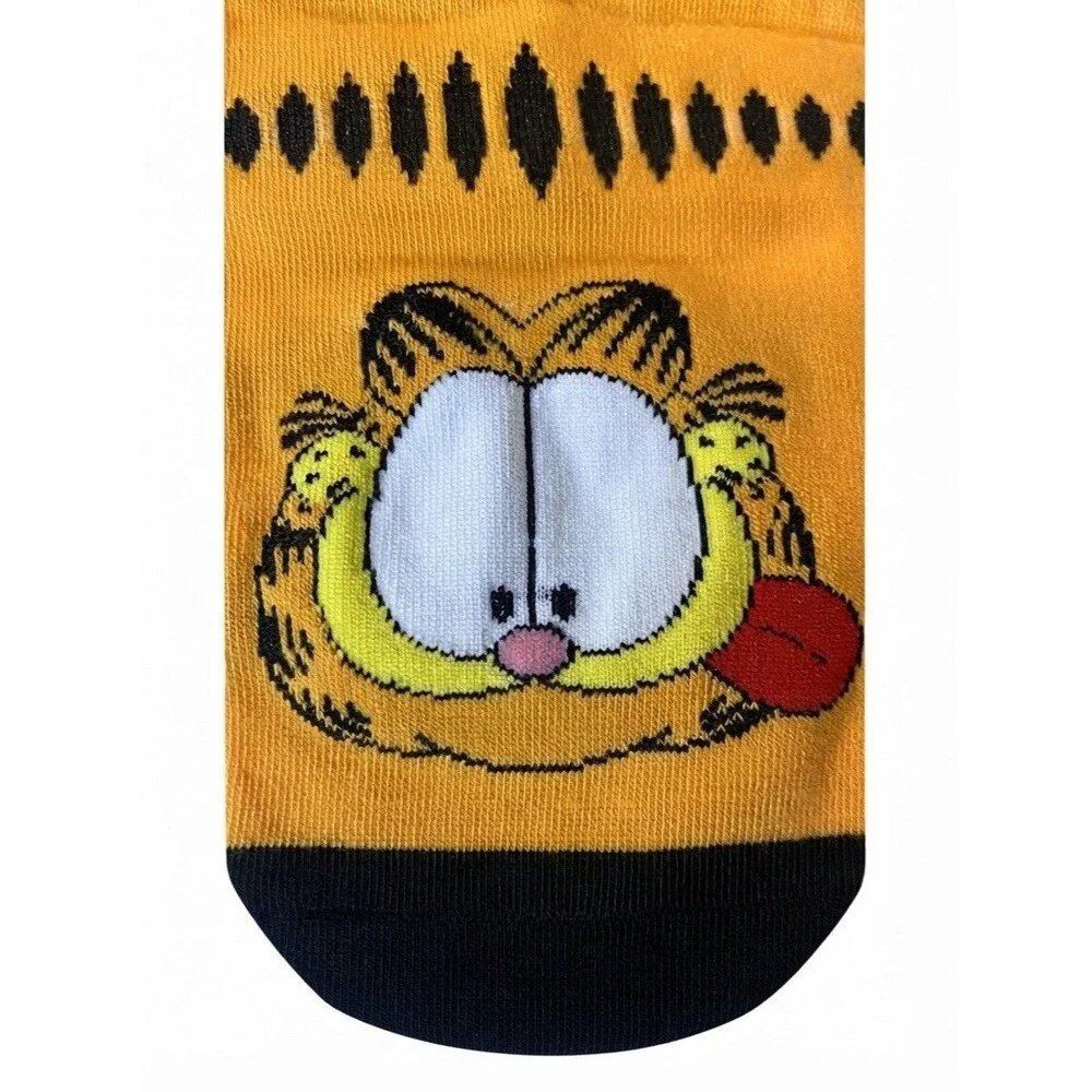 Garfield Men /Women Unisex Novelty Socks Yellow Black Cartoon One Size Quirky